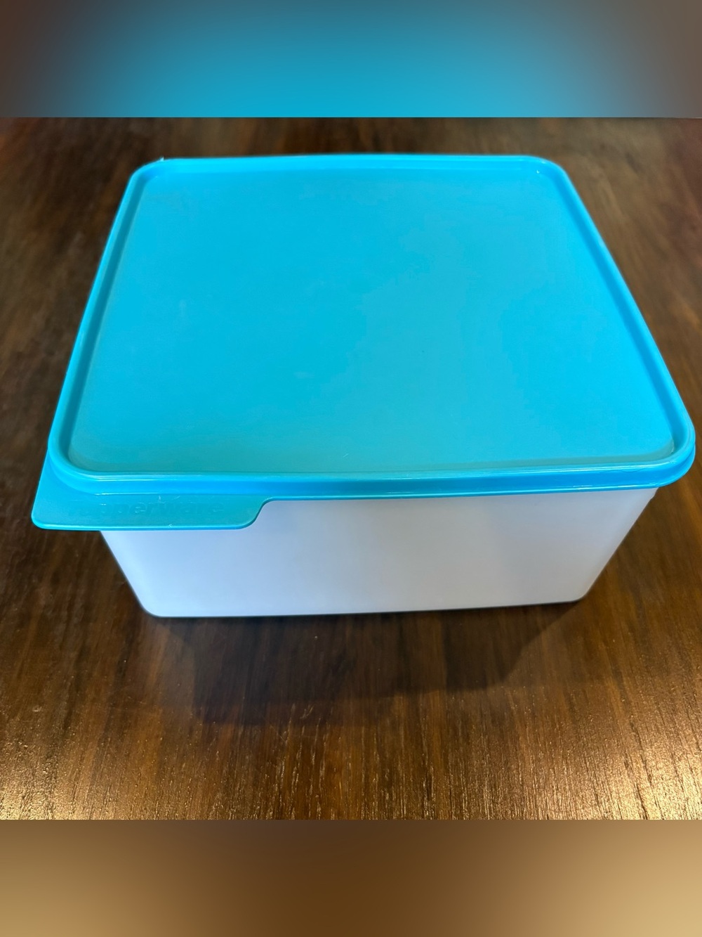 Tupperware 6814 6813 basic line Blue Lid Food Storage Container - Home Kitchen